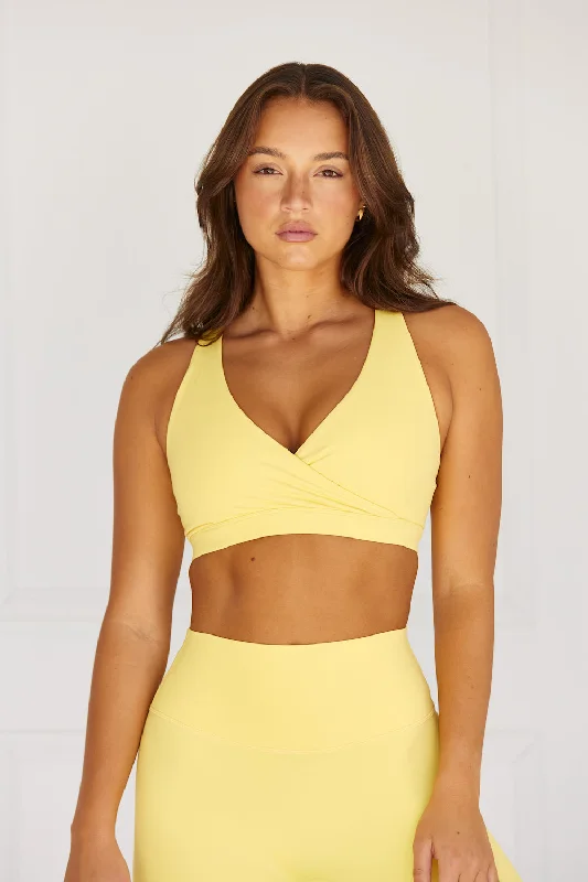 Sports bra with firm fit -Astoria LUXE BALANCE Plunge Sports Bra - Marigold