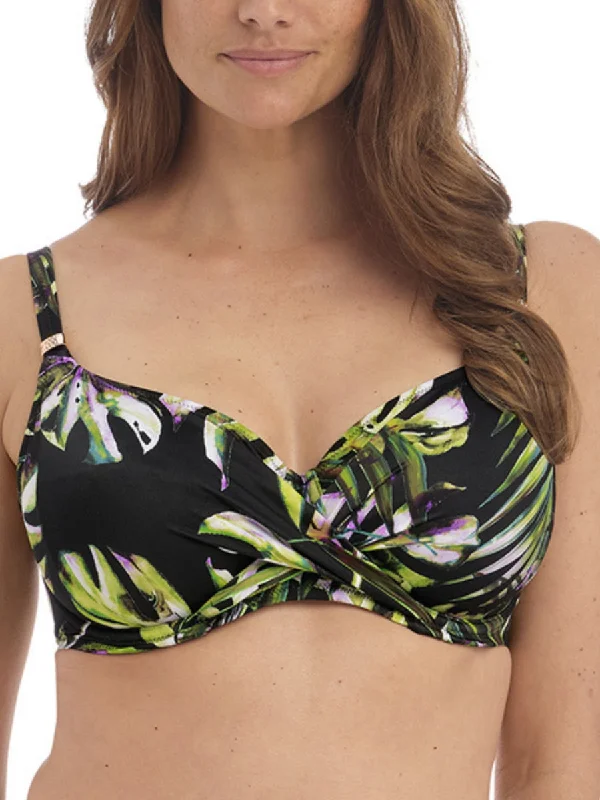 swimwear loose vibes -Palm Valley Full Cup Bikini Top - Black