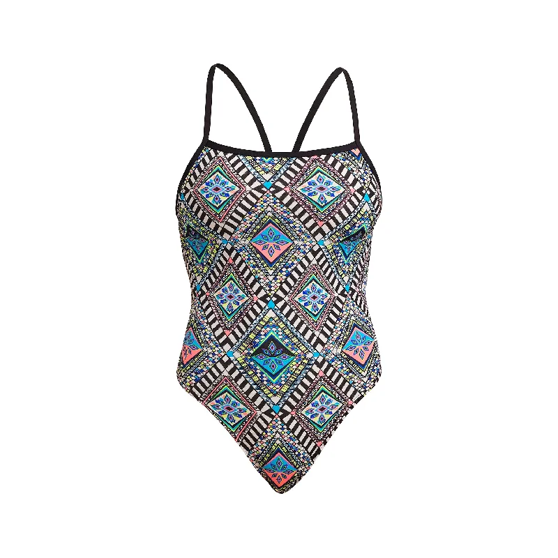 swimwear vivid vibes -Funkita Ladies Weave Please Single Strength One Piece