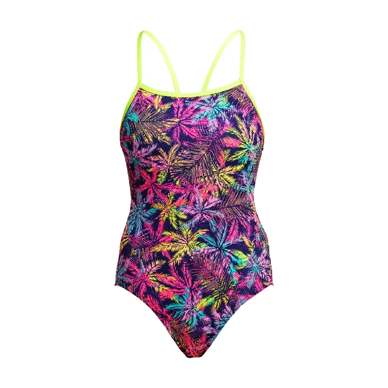 swimwear leaf vibes -Palm Puppy | Ladies Single Strap One Piece