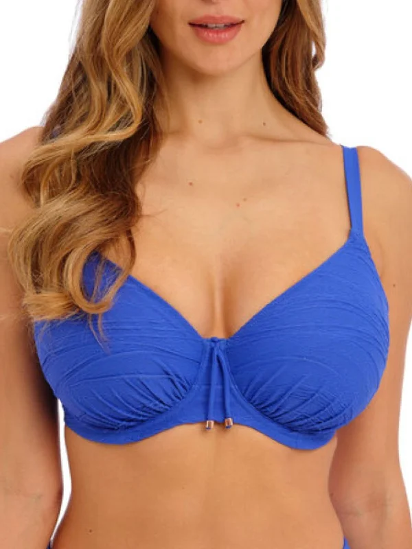 swimwear outdoor play -Beach Waves Full Cup Bikini Top - Ultramarine