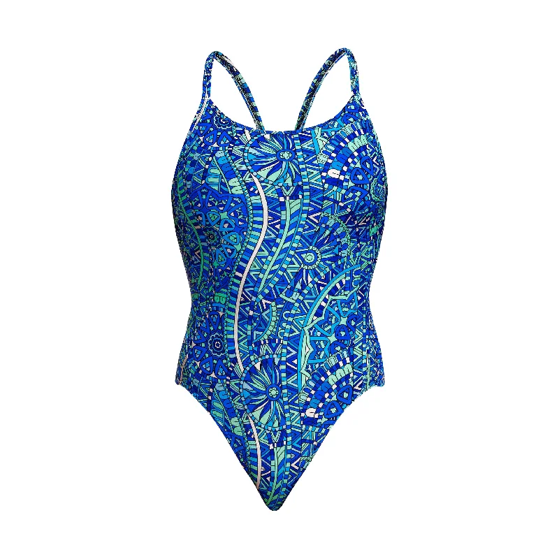 swimwear chill laps -Blues Festivals | Ladies Diamond Back One Piece