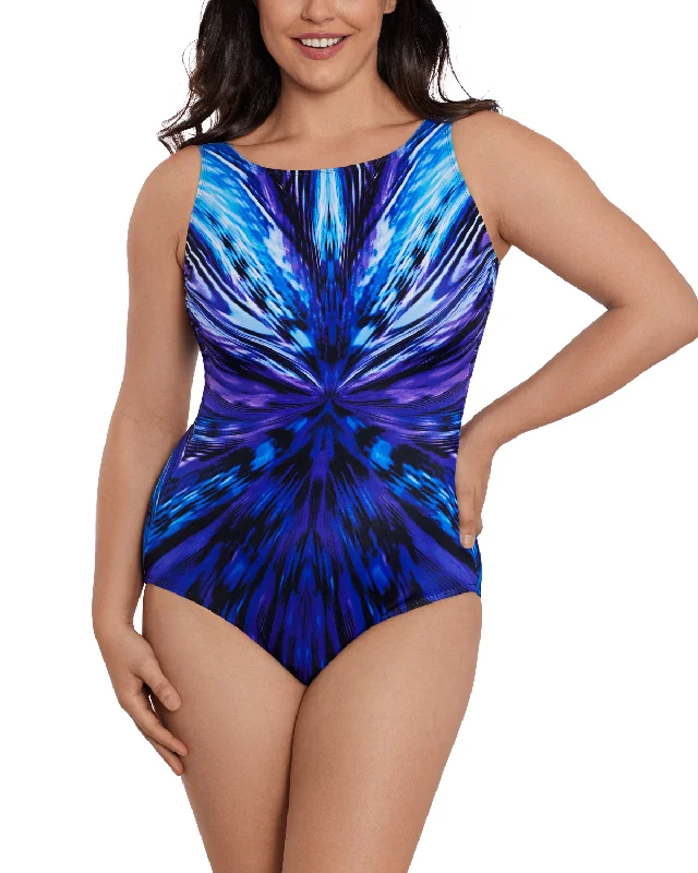 swimwear loud flair -2024 Longitude Double Take High Neck One Piece - L240901