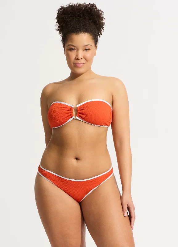 swimwear loose vibes -Beach Bound Hipster Bikini Bottom - Tamarillo