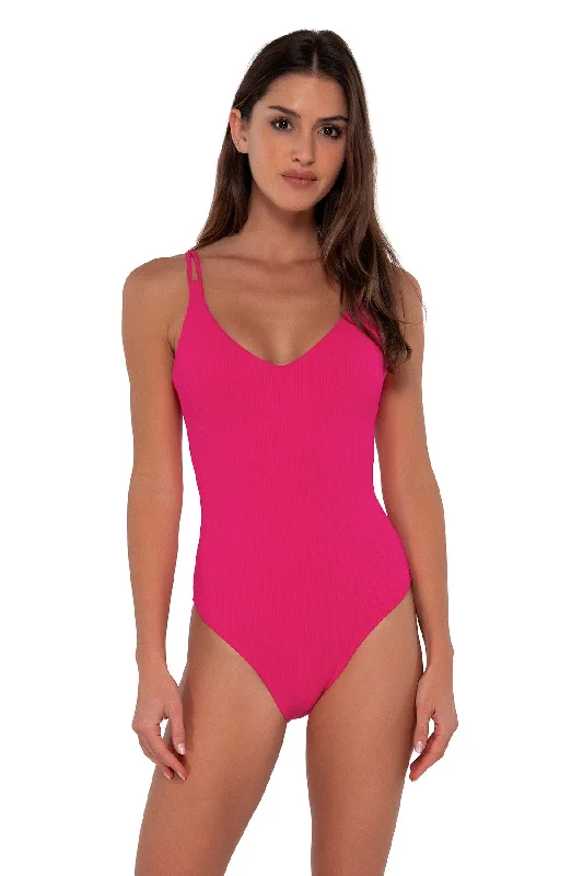 swimwear team swims -Sunsets Begonia Sandbar Rib Veronica One Piece