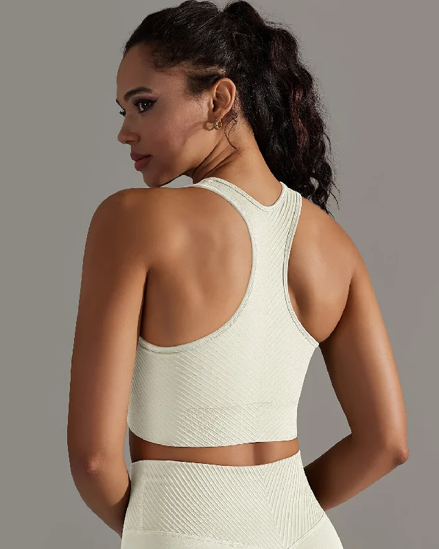 Sports bra with light straps -Cheyenne Sports Bra - Beige