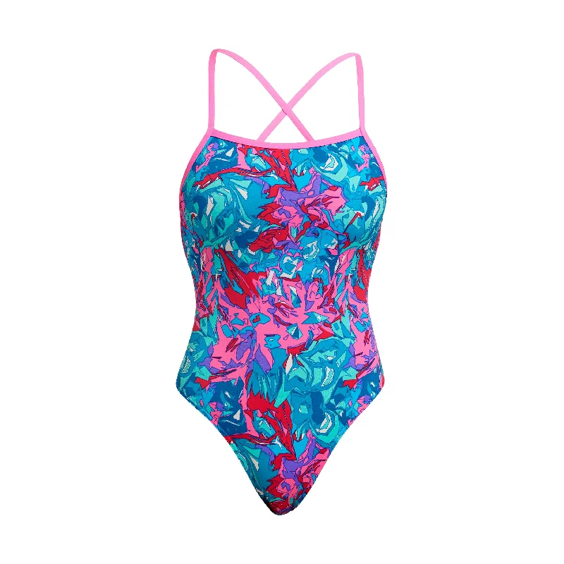 swimwear wicking flair -Funkita Manga Mad Strapped In Ladies One Piece