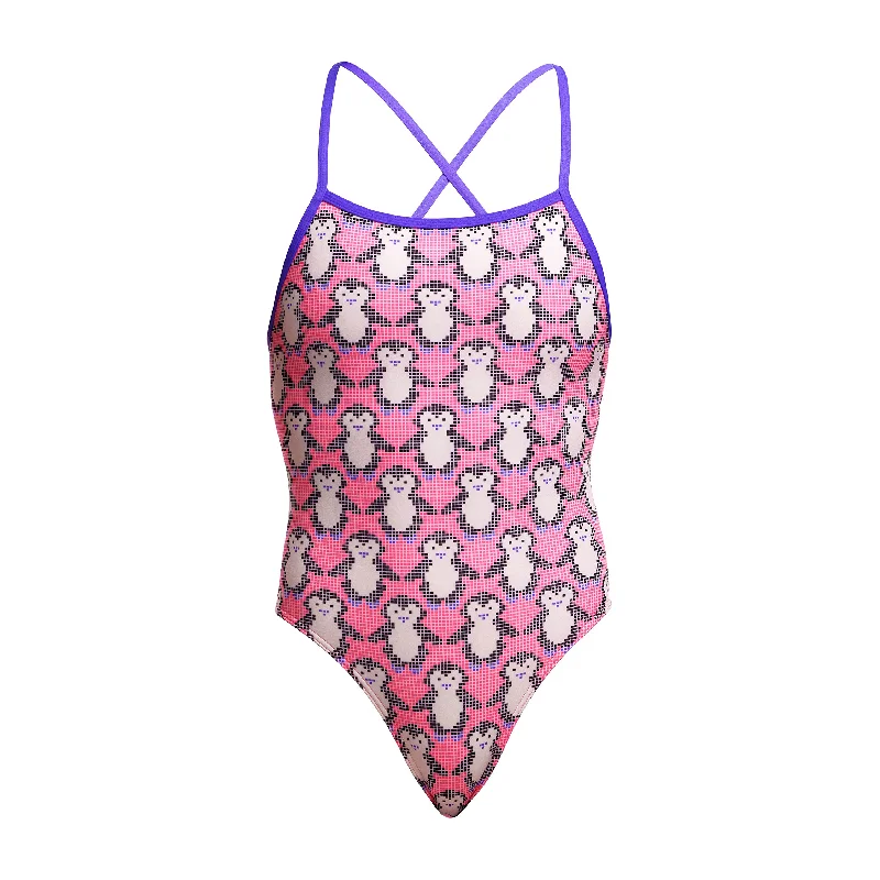 swimwear gentle flair -Funkita Pixi Pengi Tie Me Tight Ladies One Piece