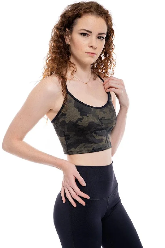 Sports bra for korfball games -Warrior Camo Sport Bra