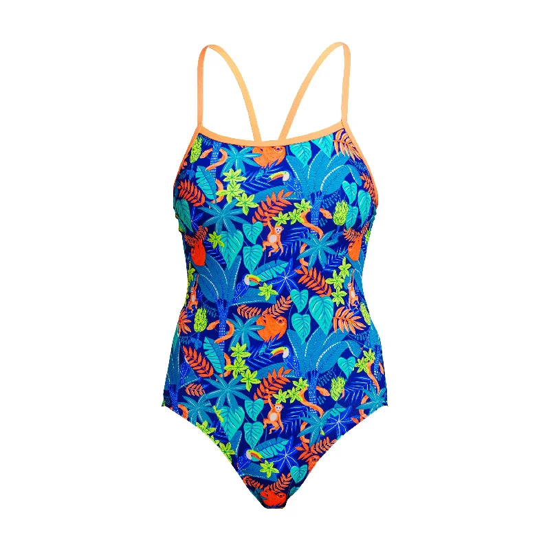 swimwear cold laps -Slothed | Ladies Single Strap One Piece