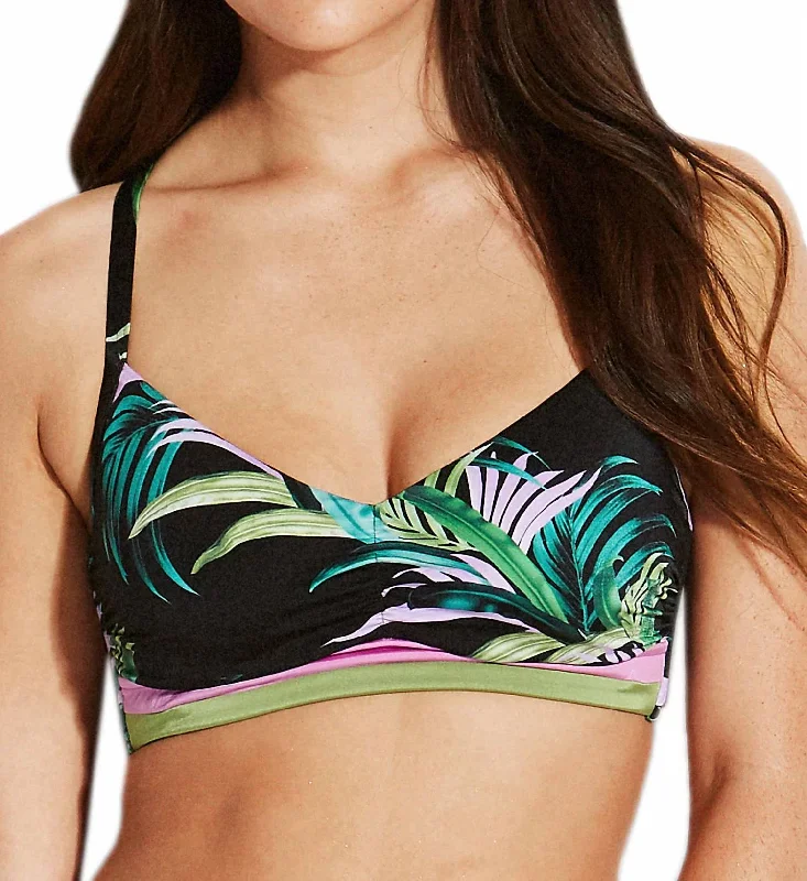 Sports bra with knot fit -Las Palmas Dd-Cup Bralette In Black