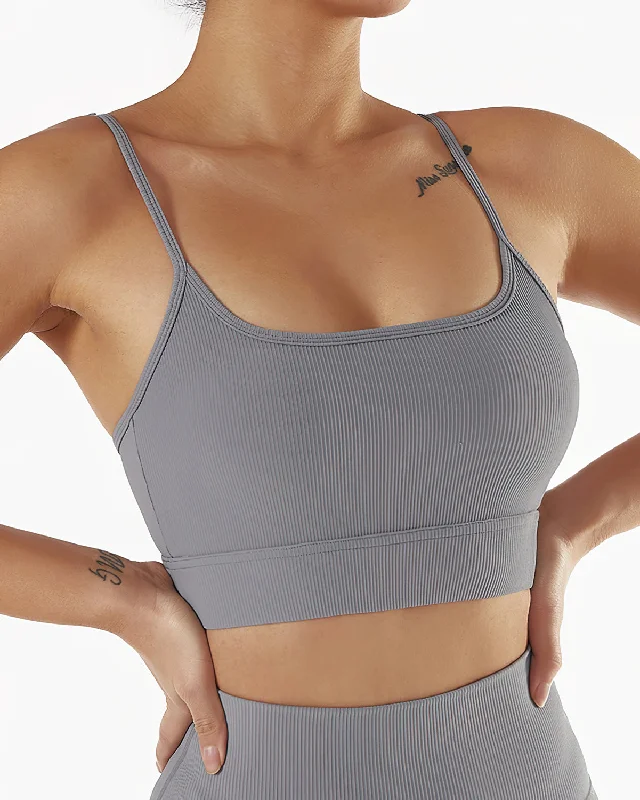 Sports bra with prism fit -Eryn Sports Bra - Grey