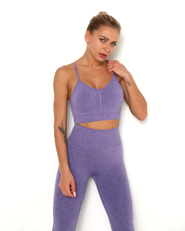 Sports bra with swirl fit -Amplify Scrunch Seamless Sports Bra - Purple