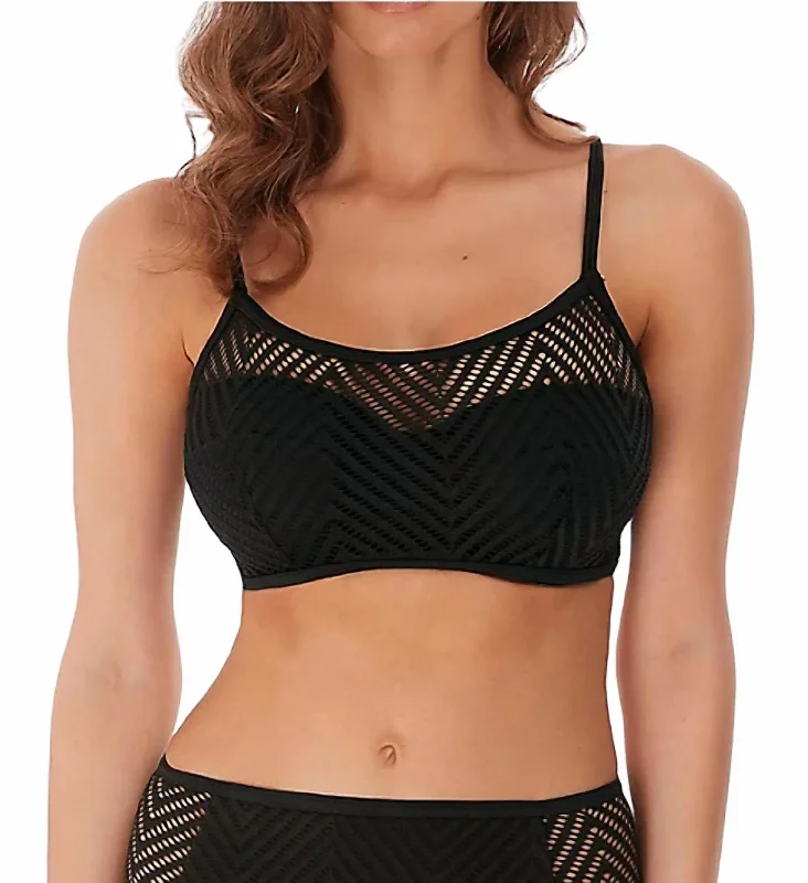 Sports bra for battle ropes -Urban Bralette Bikini Swim Top In Black