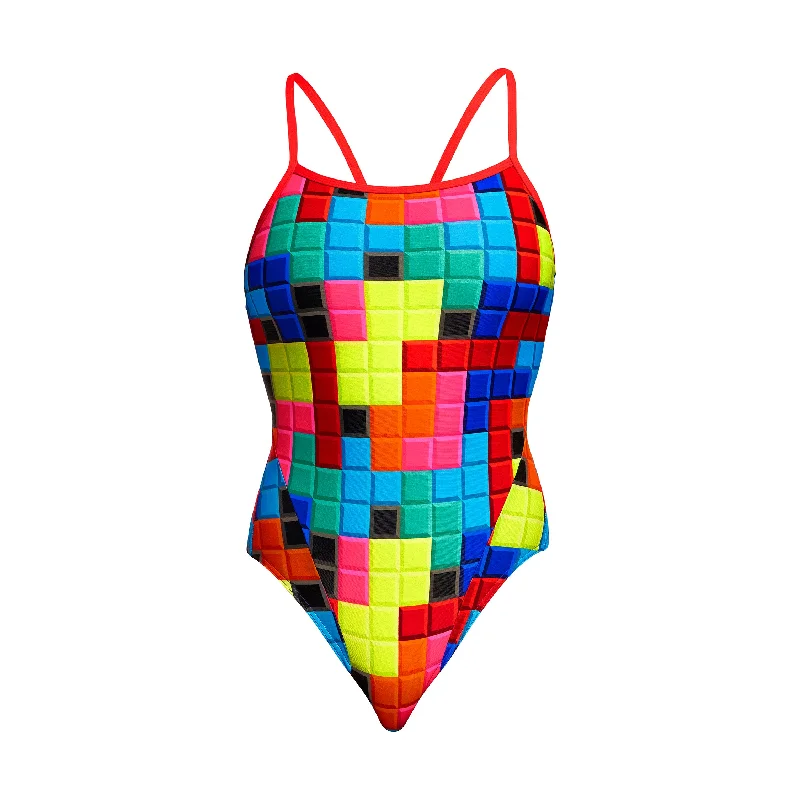 swimwear fitness aims -Blocked | Ladies Single Strap One Piece