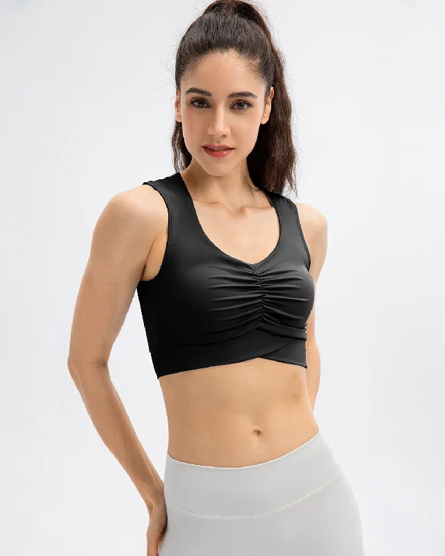 Sports bra with thick padding -Brielle Sports Bra - Black