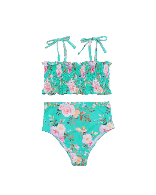 swimwear wave flair -Ruched Bikini