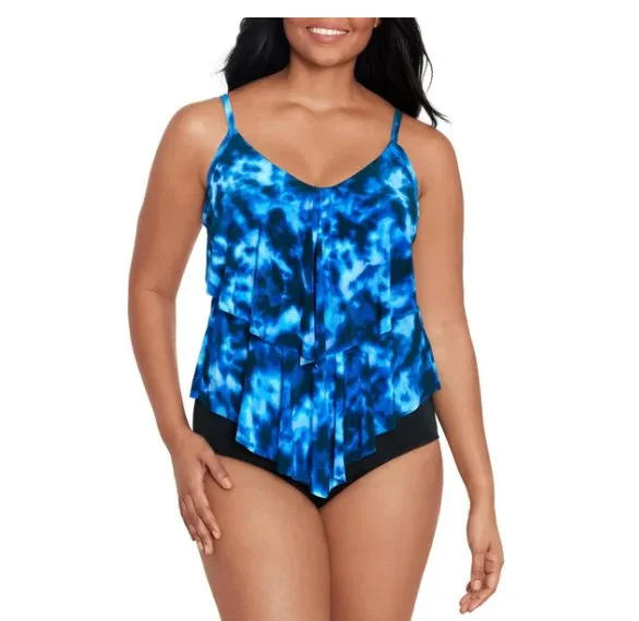 Sports tank top for rink play -TRIMSHAPER RONNIE RINCAN RAIN TANKINI TOP