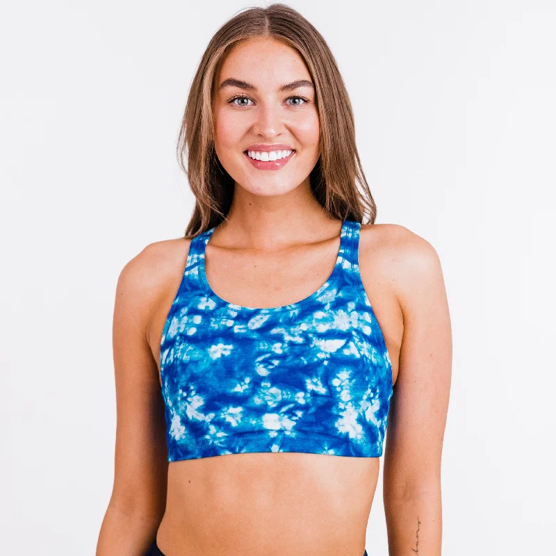 Sports bra with wave straps -Women's Racerback Swim Bra