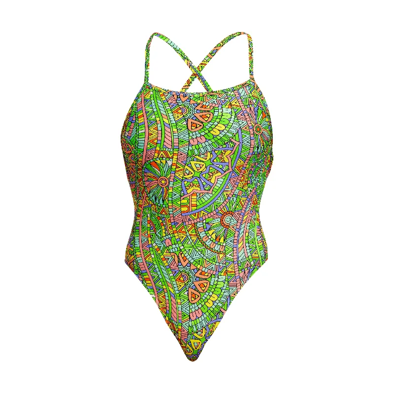 swimwear dusk laps -Minty Mixer | Ladies Strapped In One Piece