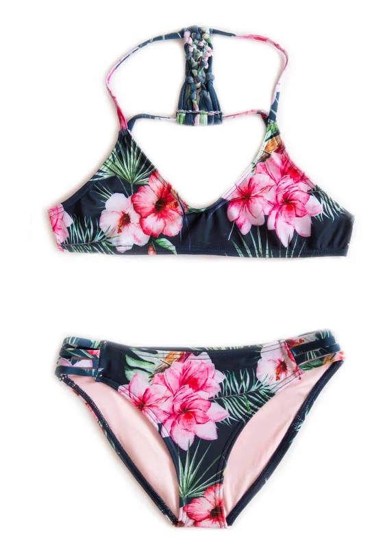 luxe swimwear designer -Tropical Bay - 2-PIECE | FLORAL Bikini | Girls 10