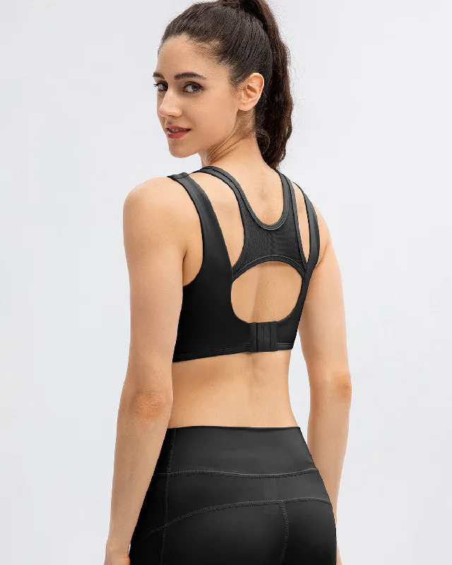 Sports bra with helix fit -Iris Sports Bra - Black