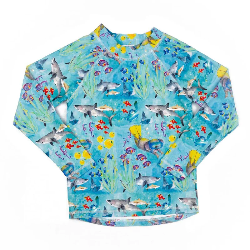 swimwear daily hustle -Great Barrier Reef Kids' Rash Top