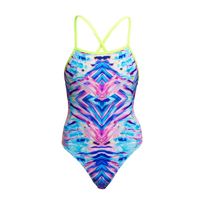 swimwear plush weave -Water Ripple | Ladies Tie Me Tight One Piece