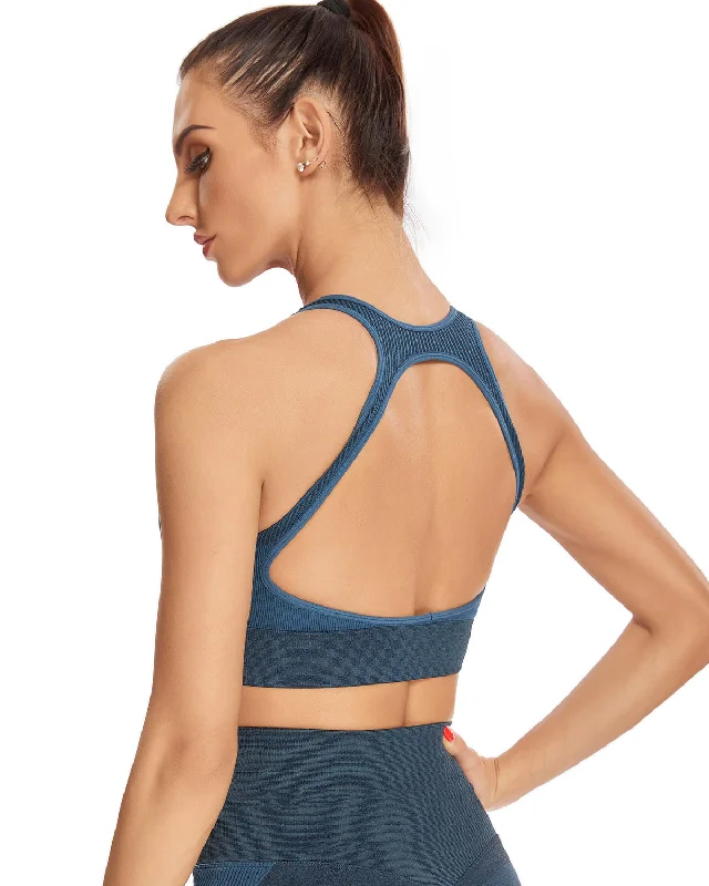 Sports bra with thick straps -Xega Sports Bra - Navy