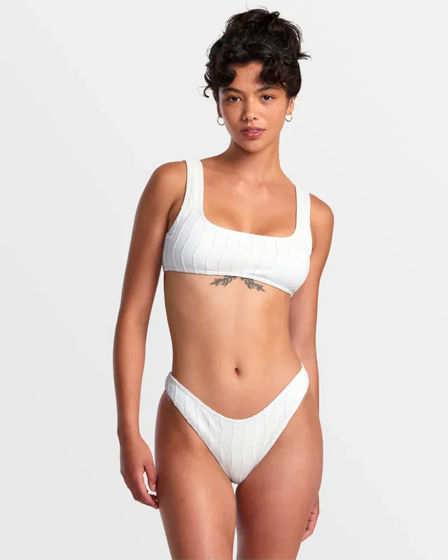 Sports bra for muggy days -Chevy Grooves Laceback Bralette Bikini Top