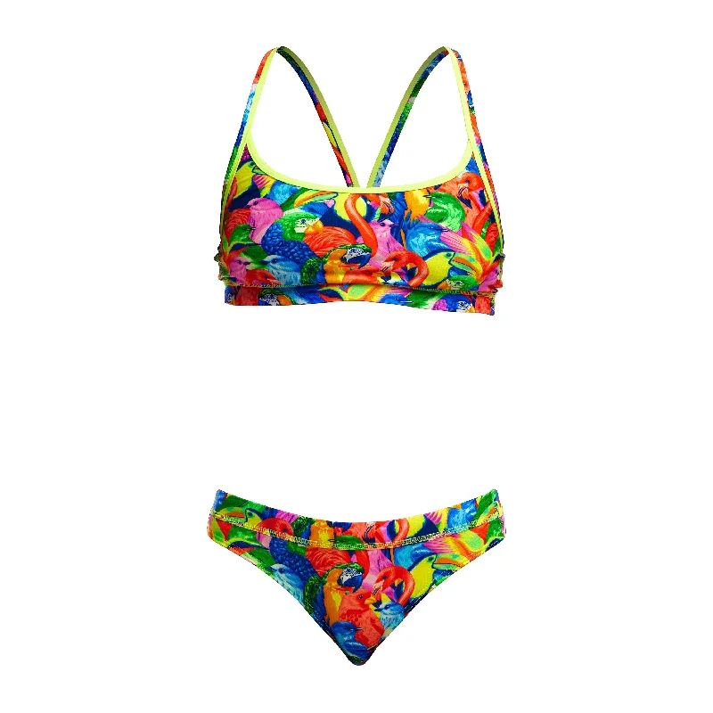 swimwear early swims -Funkita Bright Birds Ladies Sports Top and Brief