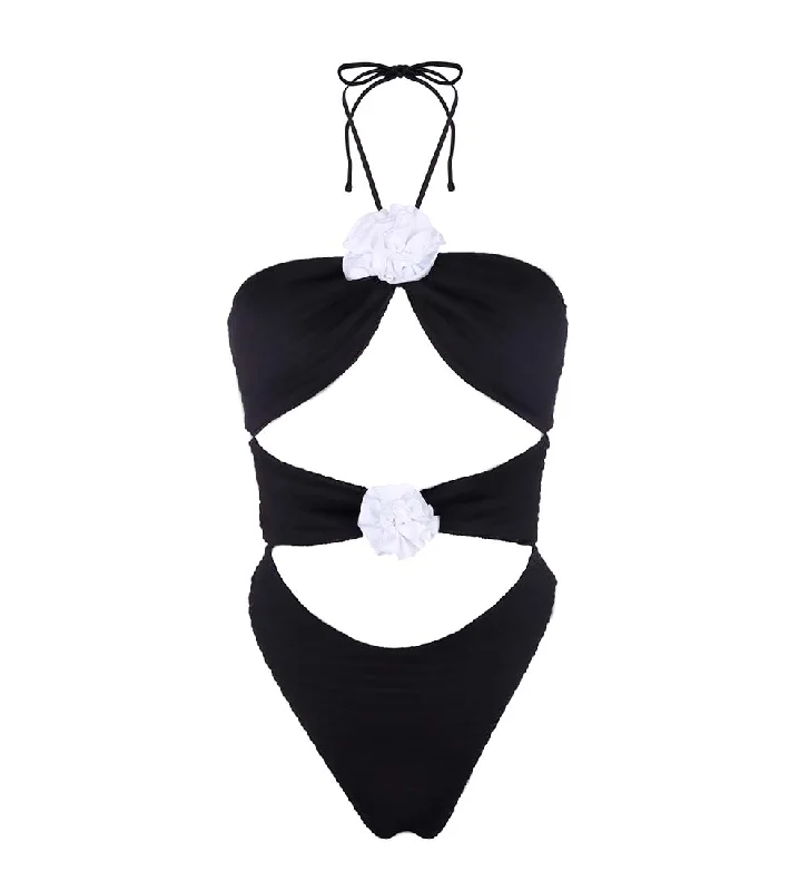 swimwear faint flair -Josefina Black One Piece