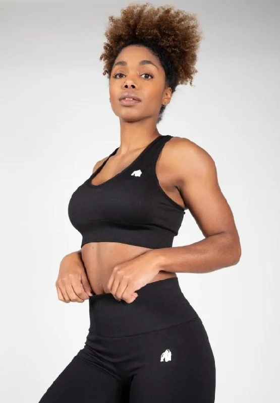 Sports bra for cardio steps -Gorilla Wear Neiro Seamless Bra - Black