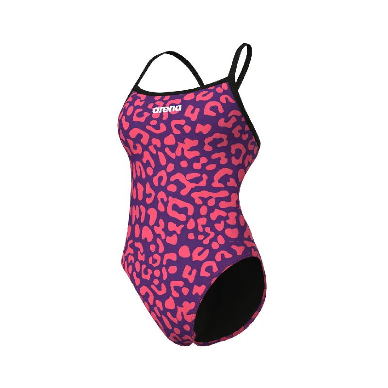 swimwear loud flair -Arena Womens Leopard Printed Challenge Back One Piece