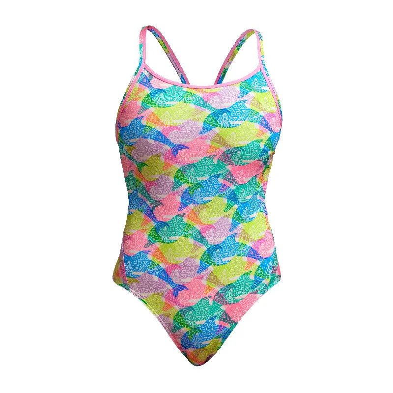 swimwear swim runs -Pastel Porpie | Ladies Diamond Back One Piece