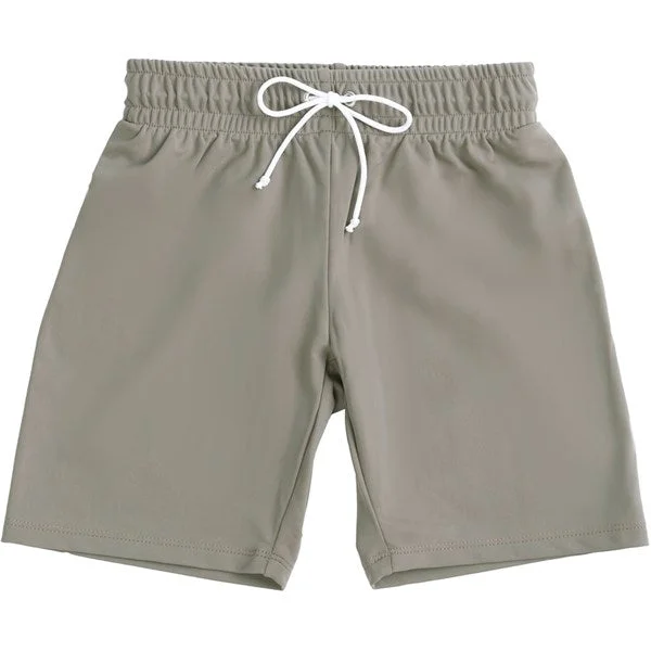 Sports shorts for floor routines -Petit Crabe Taupe Alex Swim Shorts