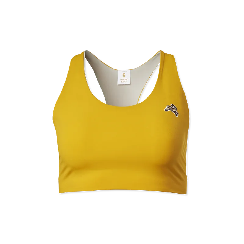 Sports bra with coil band -Tracksmith Run Cannonball Run Bra