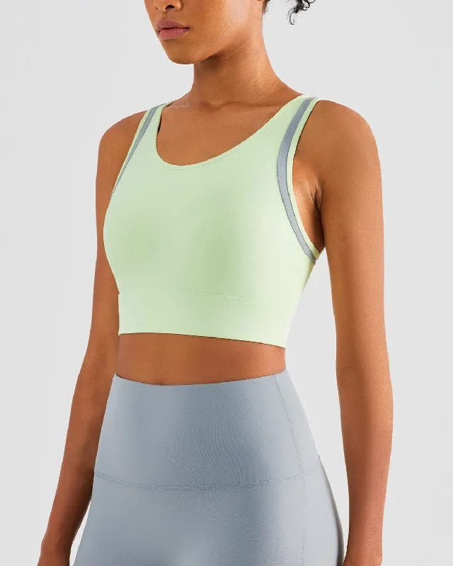 Sports bra with misty jogs -Andi Sports Bra - Mint