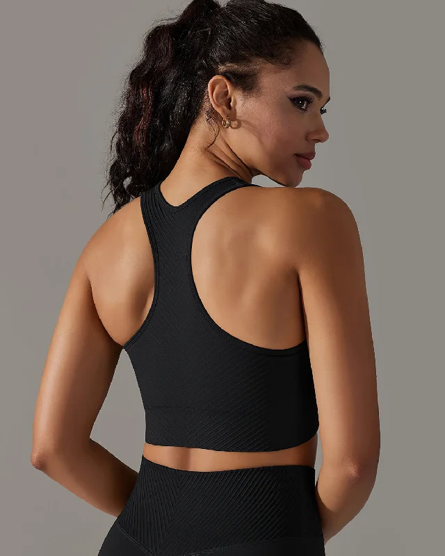 Sports bra with helix fit -Cheyenne Sports Bra - Black