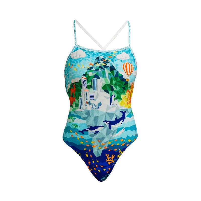 swimwear leaf vibes -Funkita Wildermess Strapped In Ladies One Piece