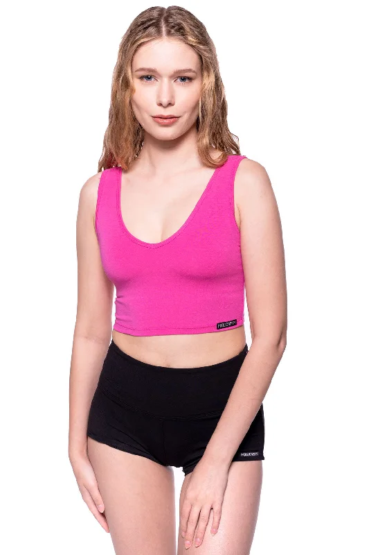 Sports bra for foggy trails -Bamboo V Neck Sport Bra