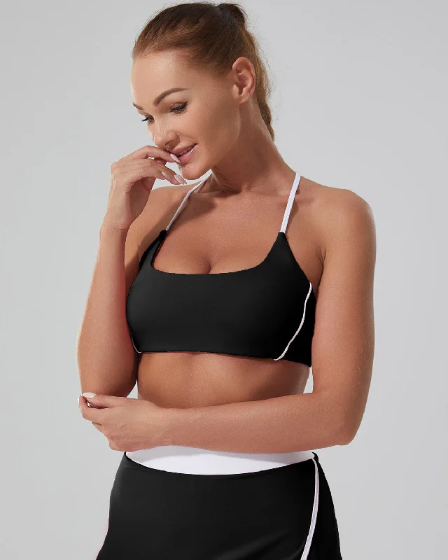 Sports bra with vented fit -Pearl Sports Bra - Black