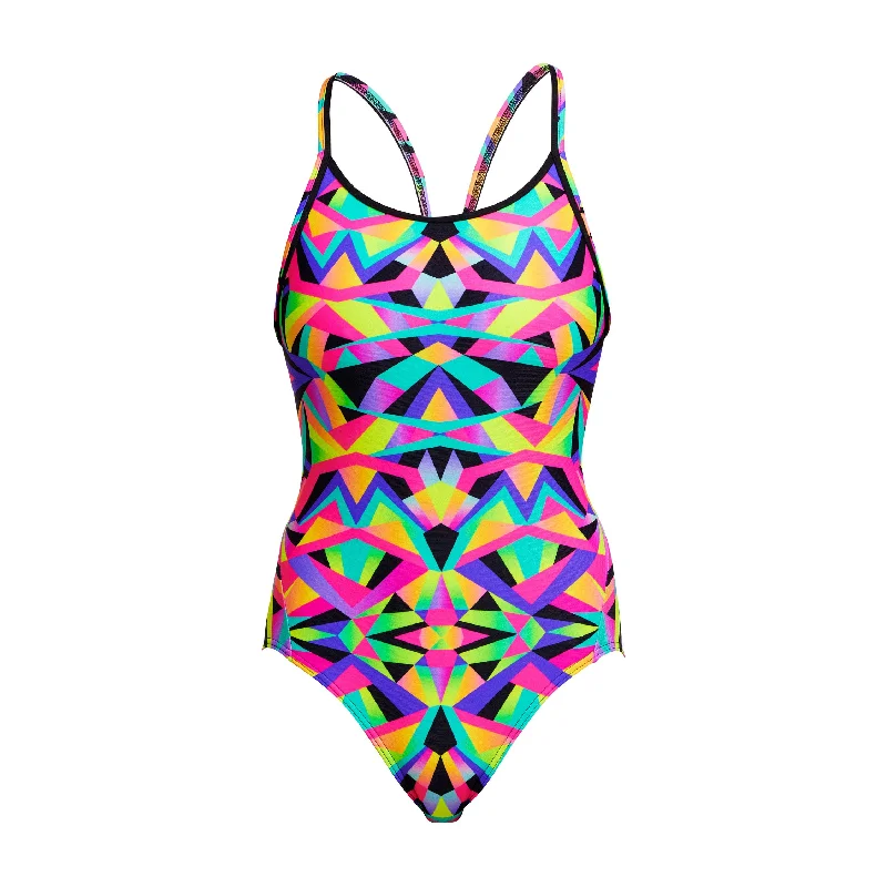 swimwear fade resistant -Crystal Eyes | Ladies Diamond Back One Piece