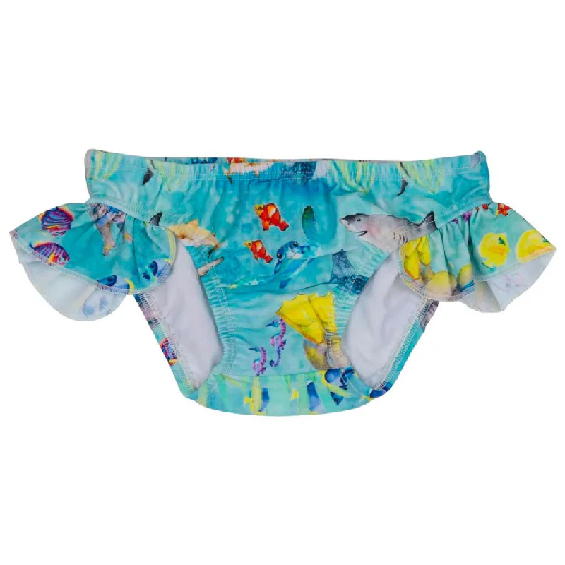 swimwear foggy swims -Great Barrier Reef Frill Swim Bottoms