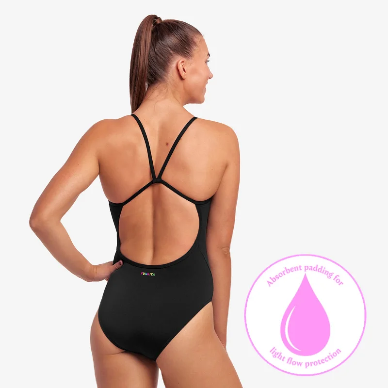 swimwear loose vibes -Still Black | Ladies Swim Secure One Piece