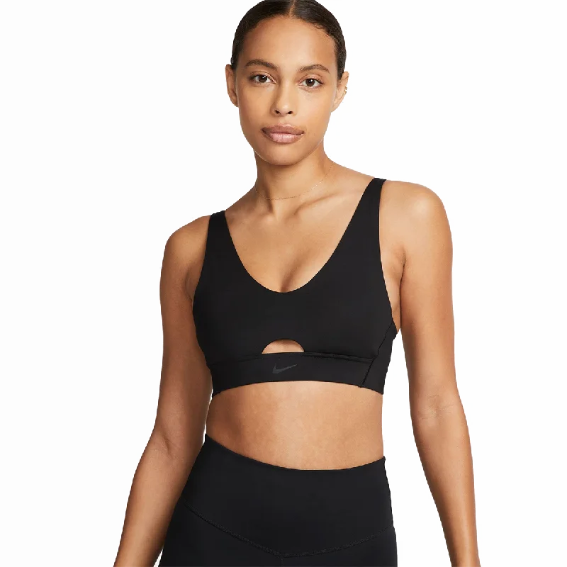 Sports bra with reflective trim -Nike Indy Plunge Cutout Bra