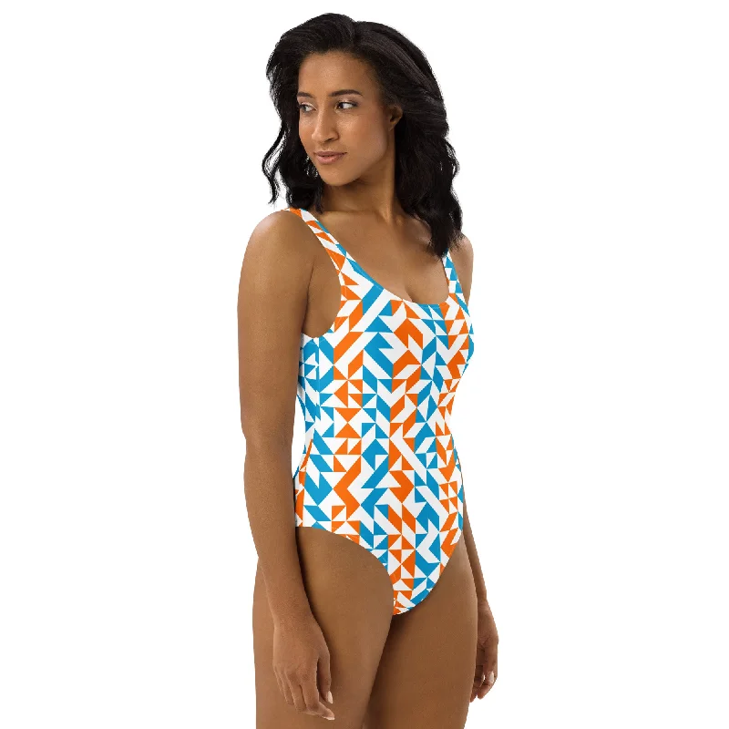 swimwear cotton flair -GEO ONE-PIECE SWIMSUIT