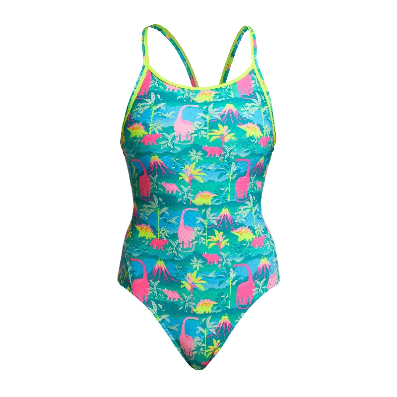 swimwear chill swims -Prehistoric Party | Ladies Diamond Back One Piece