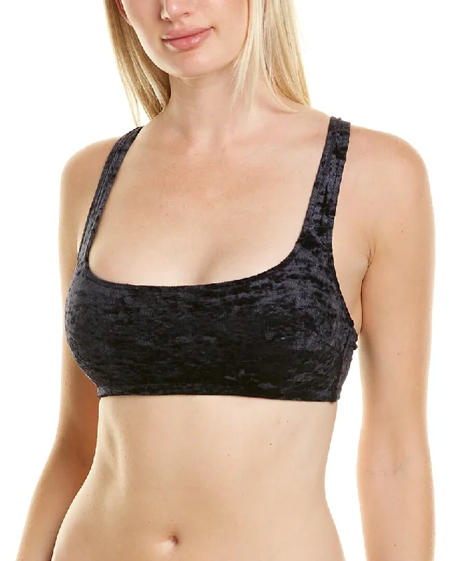 Sports bra with beam exercises -SHAN Velour Bralette Bikini Top