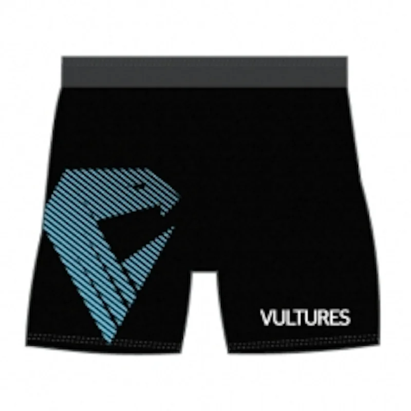 Sports shorts with helix design -Vultures Netball Black Short